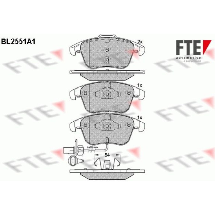 FTE 9010804 Bremsbelagsatz, Scheibenbremse FTE 9010804 Bremsbelagsatz, Scheibenbremse