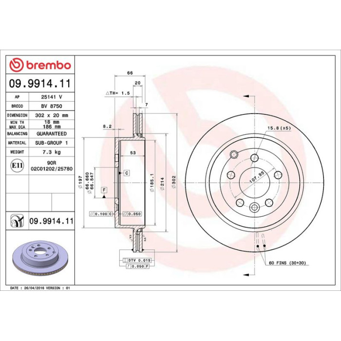 Bremsscheibe 09.9914.11