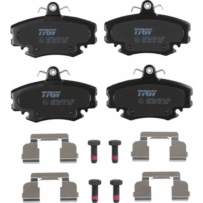 TRW GDB1634 Bremsbelagsatz, Scheibenbremse COTEC TRW GDB1634 Bremsbelagsatz, Scheibenbremse COTEC