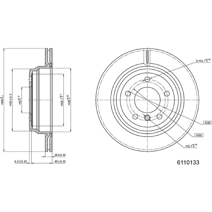 Bremsscheibe 6110133