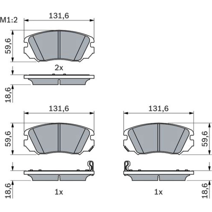 BOSCH 0 986 494 279 Bremsbelagsatz, Scheibenbremse BOSCH 0 986 494 279 Bremsbelagsatz, Scheibenbremse