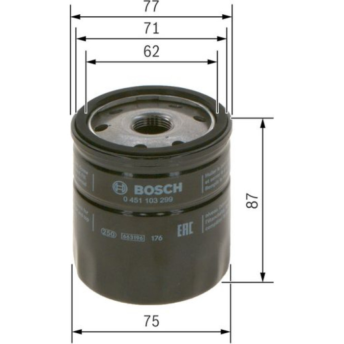 BOSCH 0 451 103 299 Ölfilter BOSCH 0 451 103 299 Ölfilter