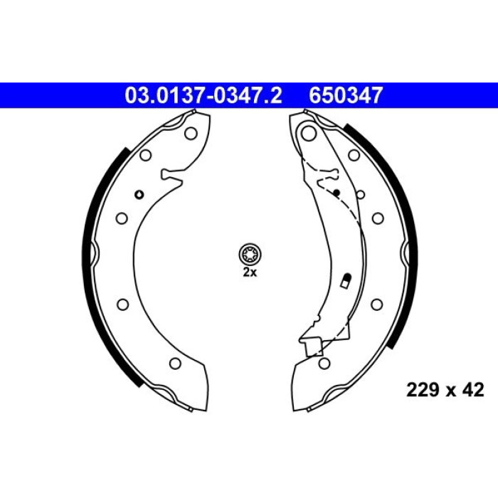 ATE 03.0137-0347.2 Bremsbackensatz ATE 03.0137-0347.2 Bremsbackensatz
