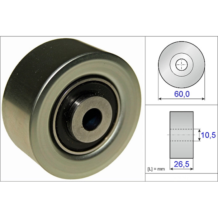 INA 532 0561 10 Umlenkrolle/Führungsrolle, Keilrippenriemen