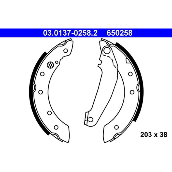 ATE 03.0137-0258.2 Bremsbackensatz