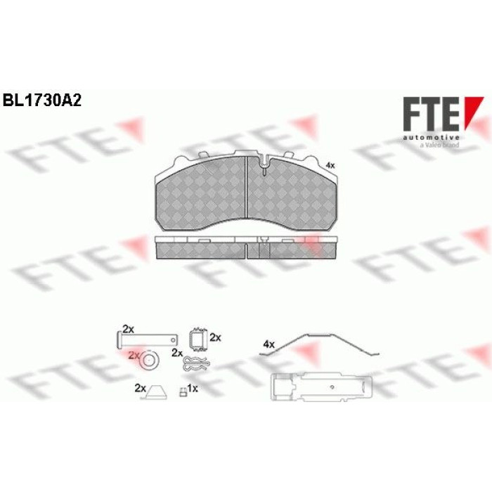 FTE 9500023 Bremsbelagsatz, Scheibenbremse FTE 9500023 Bremsbelagsatz, Scheibenbremse