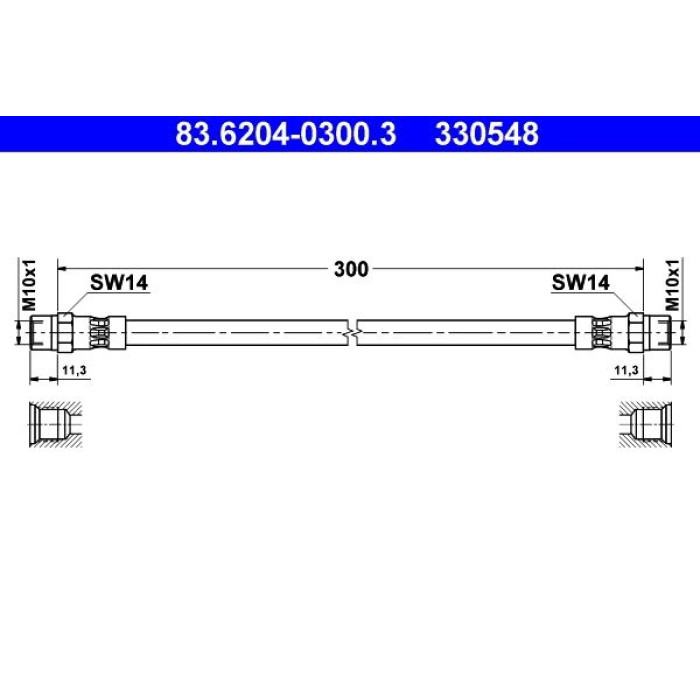 ATE 83.6204-0300.3 Bremsschlauch ATE 83.6204-0300.3 Bremsschlauch