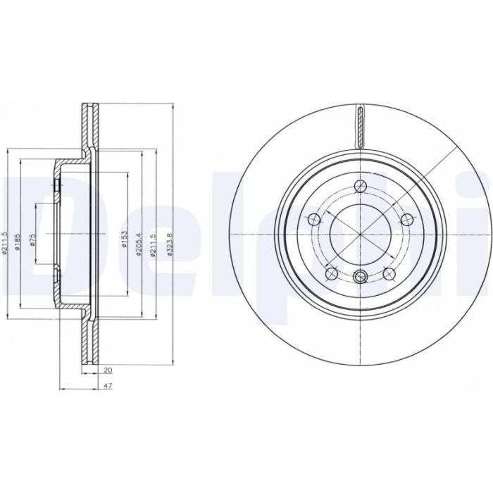 Delphi BG4325C Bremsscheibe