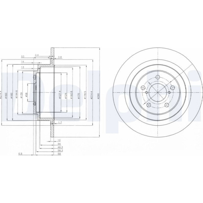 Delphi BG4154 Bremsscheibe