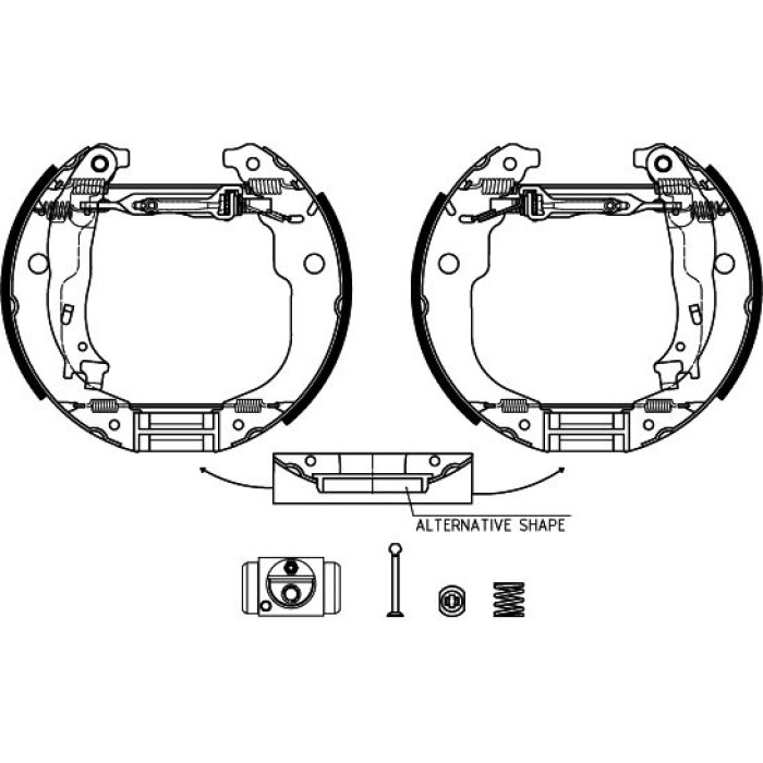 Textar 84067201 Bremsbackensatz Shoe Kit Pro Textar 84067201 Bremsbackensatz Shoe Kit Pro