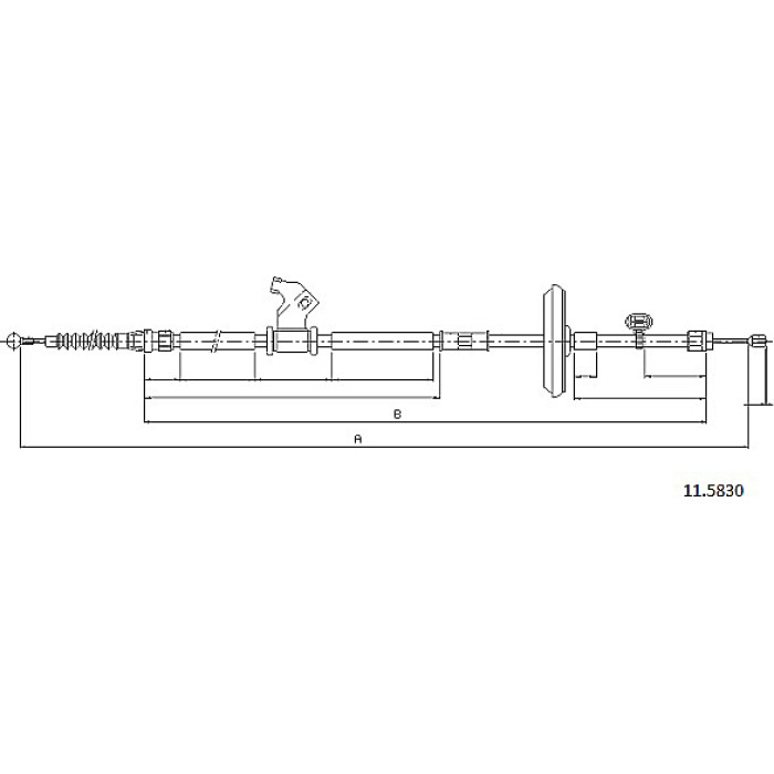 Metzger 11.5830 Seilzug, Feststellbremse Metzger 11.5830 Seilzug, Feststellbremse