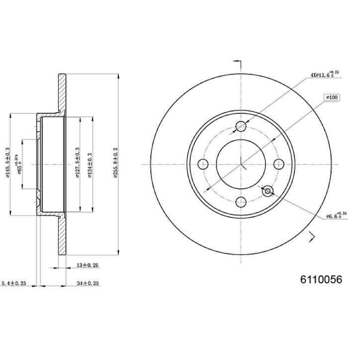 Metzger 6110056 Bremsscheibe