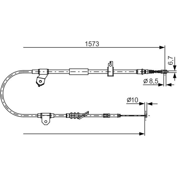 BOSCH 1 987 482 299 Seilzug, Feststellbremse