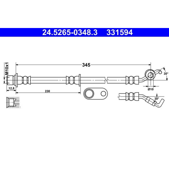 ATE 24.5265-0348.3 Bremsschlauch ATE 24.5265-0348.3 Bremsschlauch