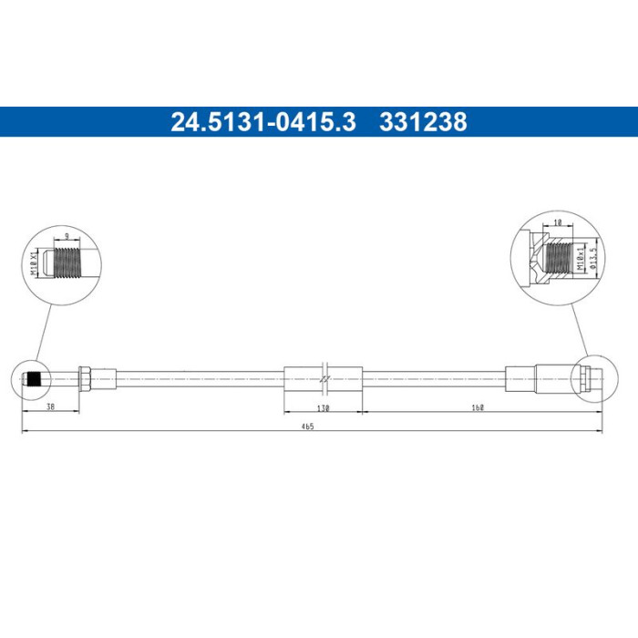 ATE 24.5131-0415.3 Bremsschlauch ATE 24.5131-0415.3 Bremsschlauch