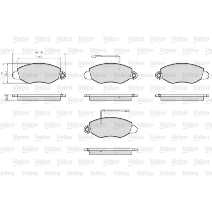 Valeo 872432 Bremsbelagsatz, Scheibenbremse OPTIPACK for LCV Valeo 872432 Bremsbelagsatz, Scheibenbremse OPTIPACK for LCV
