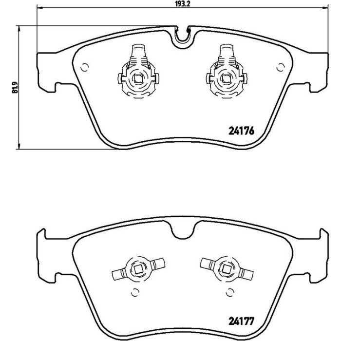 Brembo P 50 105 Bremsbelagsatz, Scheibenbremse PRIME LINE