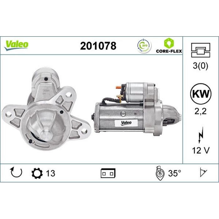 Valeo 201078 Starter CORE-FLEX Valeo 201078 Starter CORE-FLEX