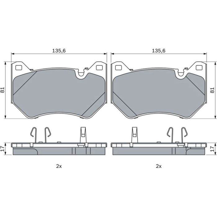 BOSCH 0 986 424 965 Bremsbelagsatz, Scheibenbremse