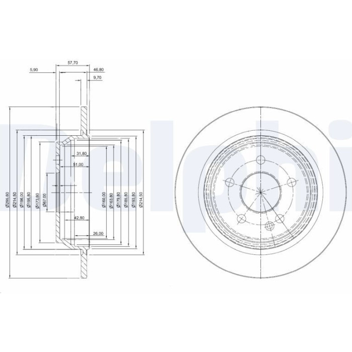Delphi BG3969C Bremsscheibe Delphi BG3969C Bremsscheibe