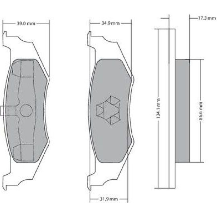 Metzger 1170320 Bremsbelagsatz, Scheibenbremse Metzger 1170320 Bremsbelagsatz, Scheibenbremse
