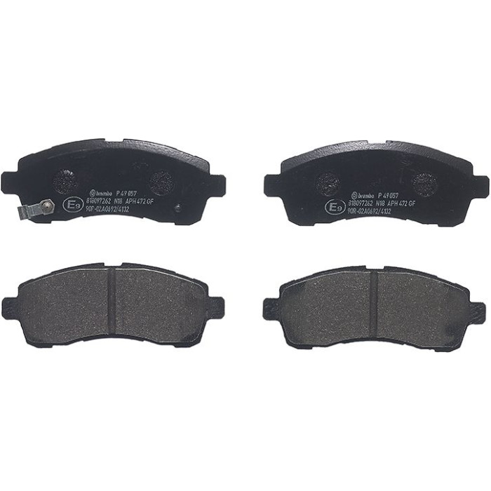 Brembo P 49 057 Bremsbelagsatz, Scheibenbremse PRIME LINE Brembo P 49 057 Bremsbelagsatz, Scheibenbremse PRIME LINE