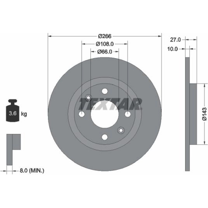 Textar 92029900 Bremsscheibe Textar 92029900 Bremsscheibe