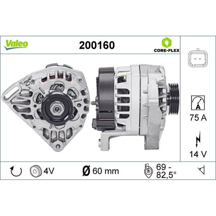 Valeo 200160 Generator CORE-FLEX Valeo 200160 Generator CORE-FLEX