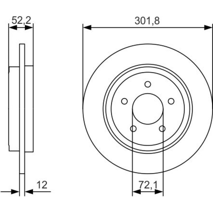 BOSCH 0 986 479 A53 Bremsscheibe BOSCH 0 986 479 A53 Bremsscheibe