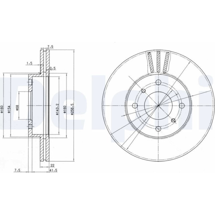 Delphi BG2567 Bremsscheibe Delphi BG2567 Bremsscheibe