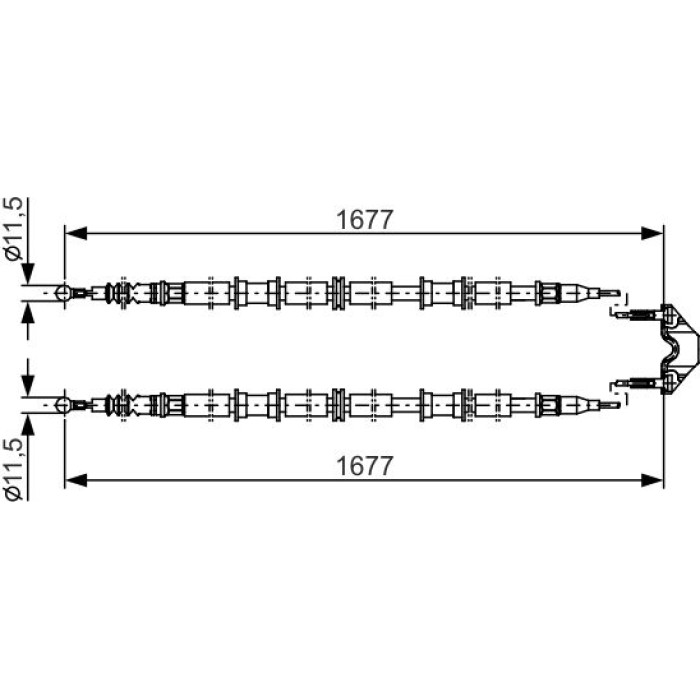 BOSCH 1 987 482 141 Seilzug, Feststellbremse BOSCH 1 987 482 141 Seilzug, Feststellbremse