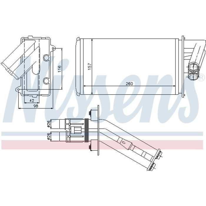 Nissens 73368 Wärmetauscher, Innenraumheizung FIRST FIT