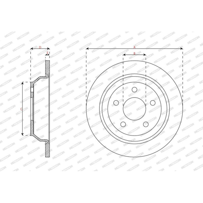 Ferodo DDF3093C Bremsscheibe PREMIER Ferodo DDF3093C Bremsscheibe PREMIER