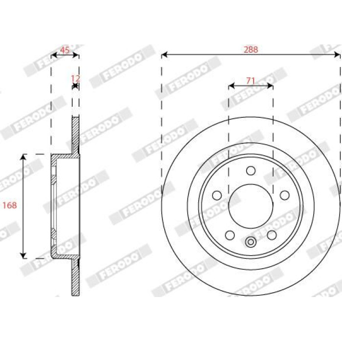 Ferodo DDF2812C Bremsscheibe PREMIER Ferodo DDF2812C Bremsscheibe PREMIER
