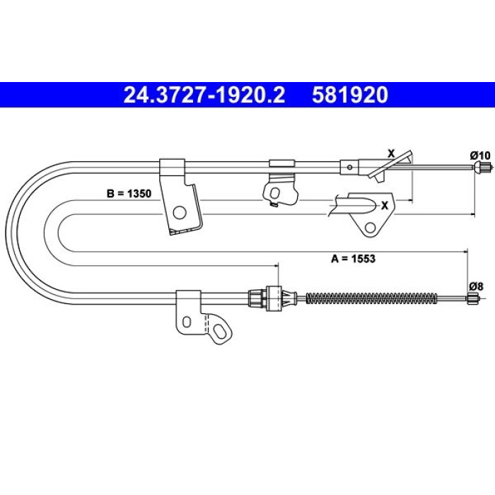 ATE 24.3727-1920.2 Seilzug, Feststellbremse