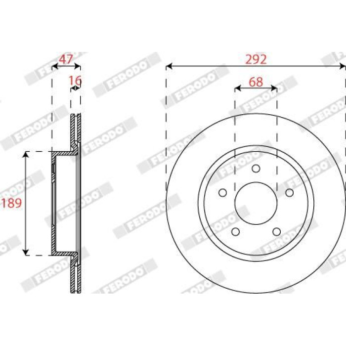 Ferodo DDF2786C Bremsscheibe PREMIER