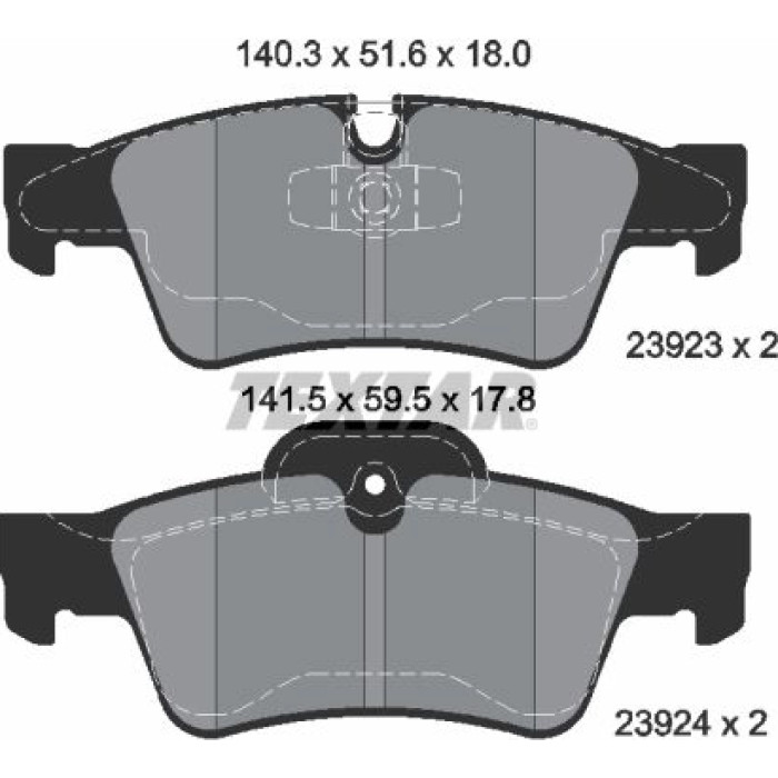 Textar 2392381 Bremsbelagsatz, Scheibenbremse epad Textar 2392381 Bremsbelagsatz, Scheibenbremse epad