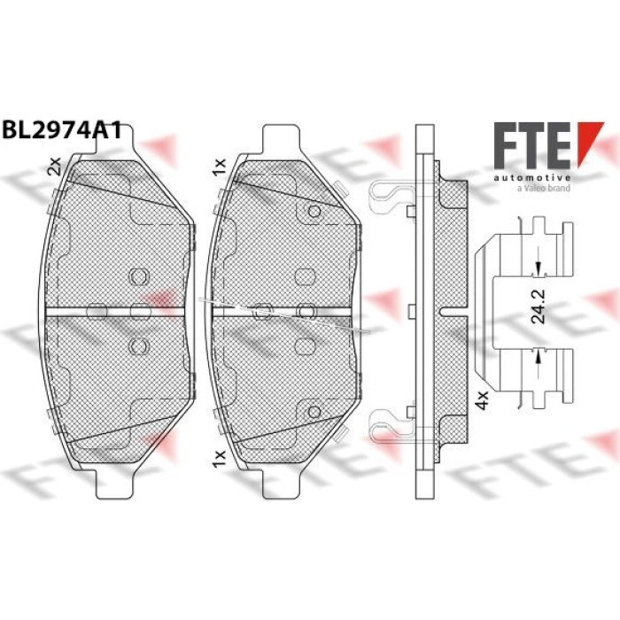 FTE 9011220 Bremsbelagsatz, Scheibenbremse FTE 9011220 Bremsbelagsatz, Scheibenbremse