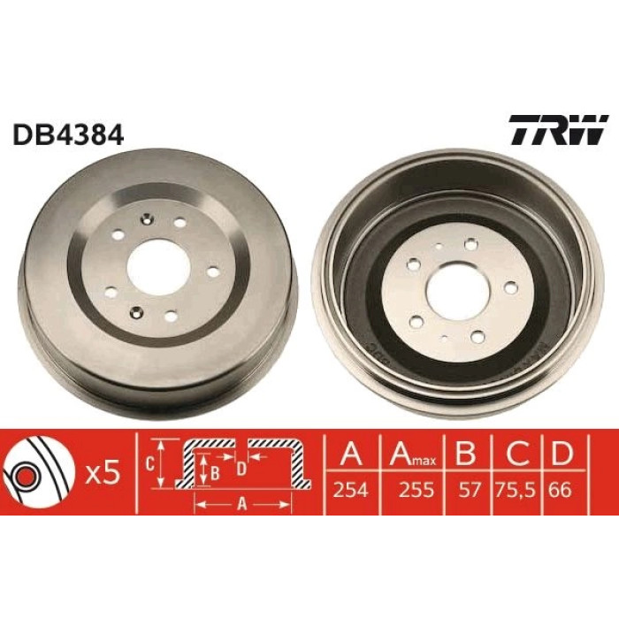 TRW DB4384 Bremstrommel TRW DB4384 Bremstrommel