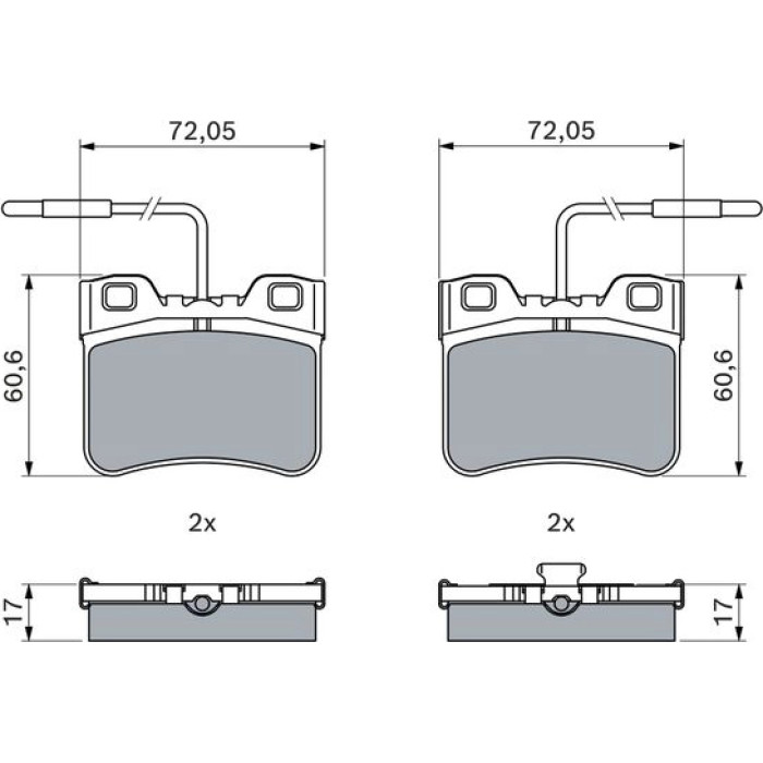 BOSCH 0 986 461 130 Bremsbelagsatz, Scheibenbremse BOSCH 0 986 461 130 Bremsbelagsatz, Scheibenbremse