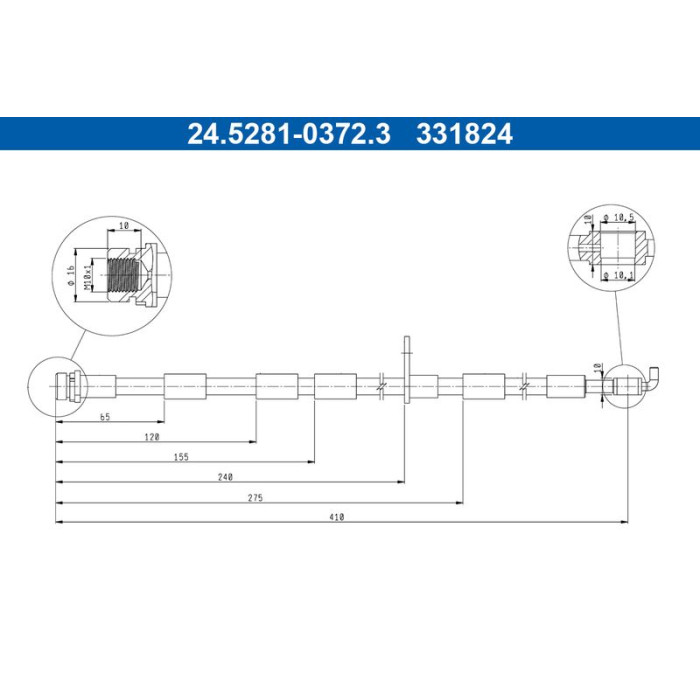 ATE 24.5281-0372.3 Bremsschlauch ATE 24.5281-0372.3 Bremsschlauch