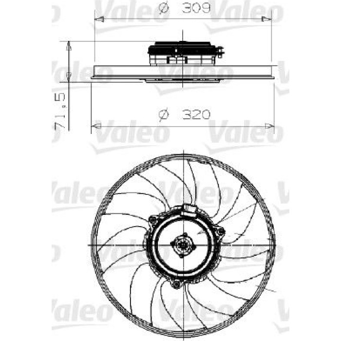 Valeo 696027 Lüfter, Motorkühlung Valeo 696027 Lüfter, Motorkühlung