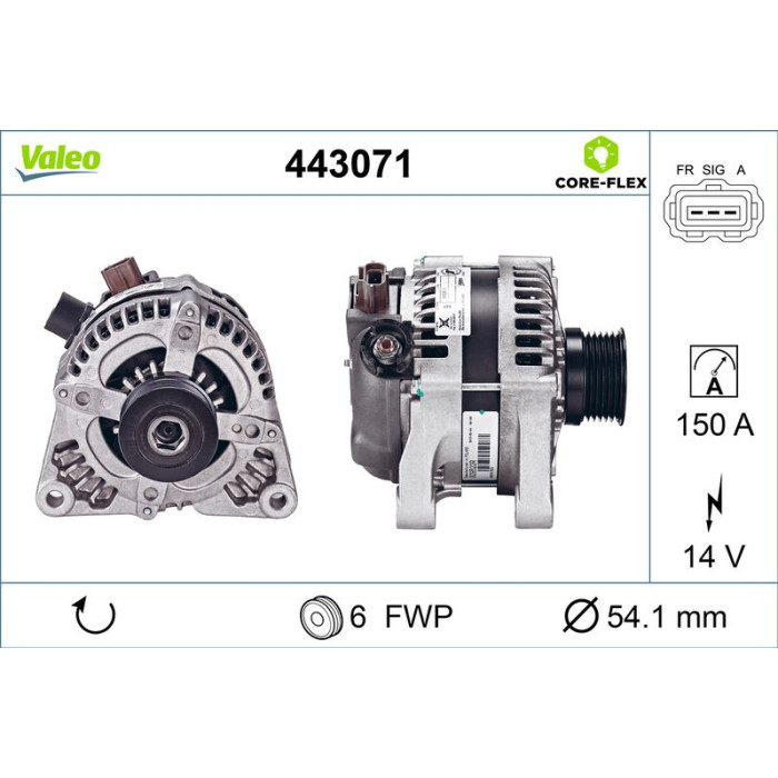 Valeo 443071 Generator CORE-FLEX Valeo 443071 Generator CORE-FLEX