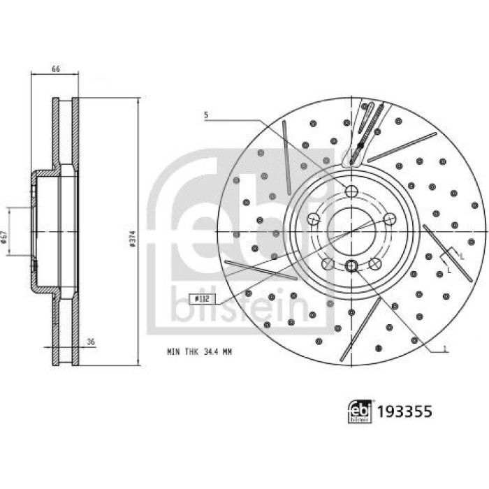 Bremsscheibe 193355 Bremsscheibe 193355