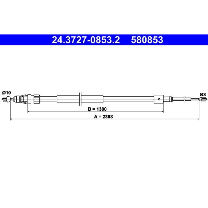 ATE 24.3727-0853.2 Seilzug, Feststellbremse