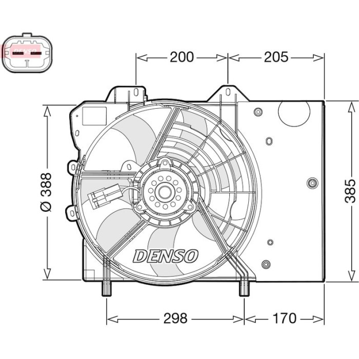 Denso DER21024 Lüfter, Motorkühlung Denso DER21024 Lüfter, Motorkühlung