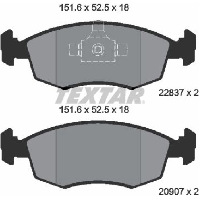 Bremsbelagsatz, Scheibenbremse 2090704 Bremsbelagsatz, Scheibenbremse 2090704