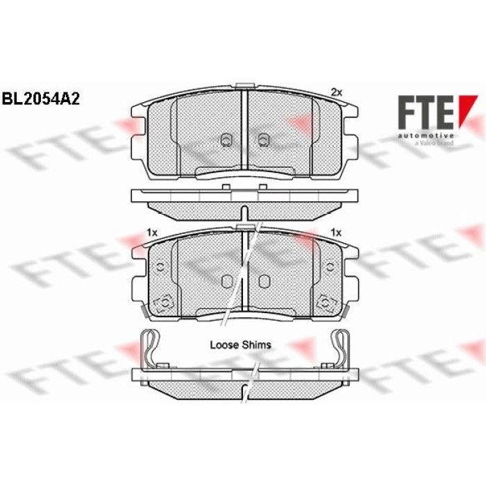 FTE 9010638 Bremsbelagsatz, Scheibenbremse FTE 9010638 Bremsbelagsatz, Scheibenbremse