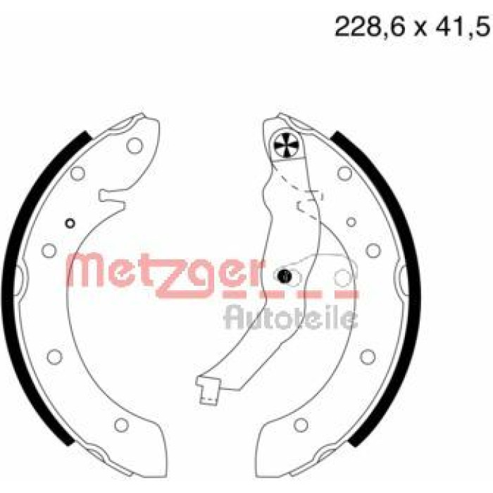 Metzger MG 579 Bremsbackensatz Metzger MG 579 Bremsbackensatz