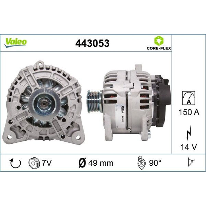 Valeo 443053 Generator CORE-FLEX Valeo 443053 Generator CORE-FLEX